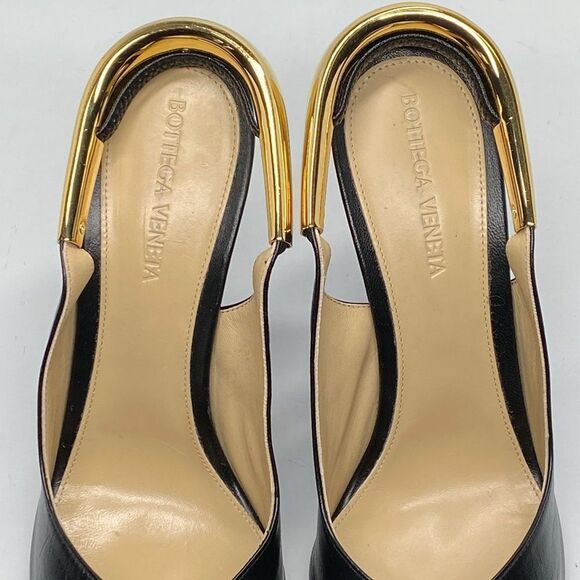 Bottega Veneta Punta 100 Leather Slingback Pumps size 37 - Picture 6 of 16